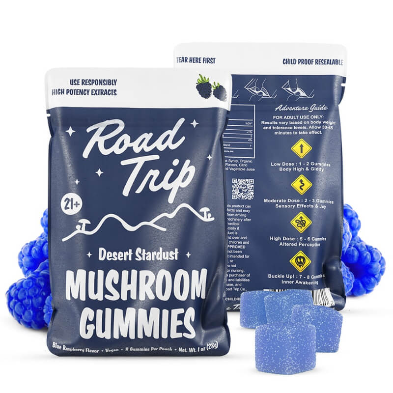 Desert Stardust Magic Mushroom Gummies - Blue Raspberry