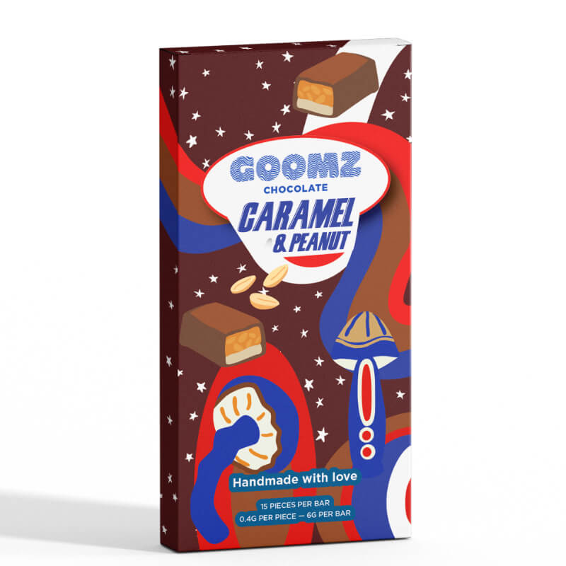 Goomz - Caramel/Peanut Mushroom Chocolate Bar