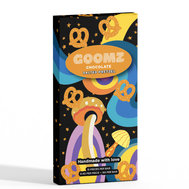 Goomz - Salted Pretzel Mushroom Chocolate Bar