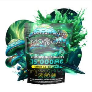 Moocah Mega Dose Mushroom Gummies - Sour Alien Apple